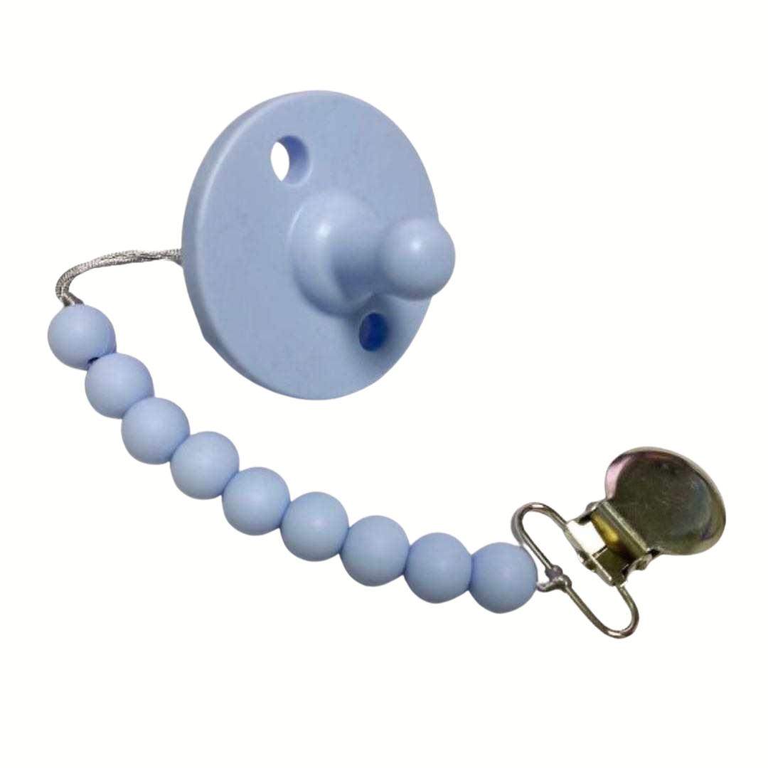 Silicone Pacifier and Teething bead clip / Trendy Chew Toy Accessory