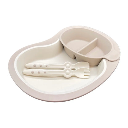 LITTOES Wide Plate with Removable Bowl - Tidy Dinnerware Set for Baby Weaning