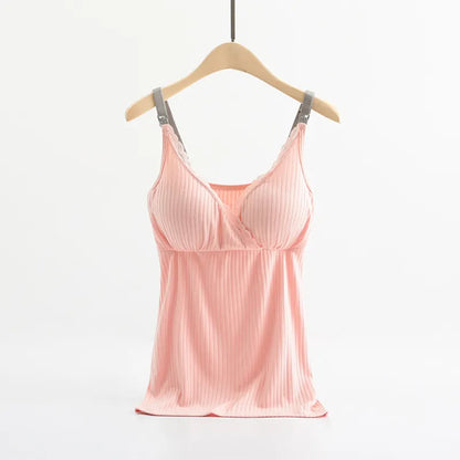 Nursing Tank Top for easy breastfeeding - Blush Pink