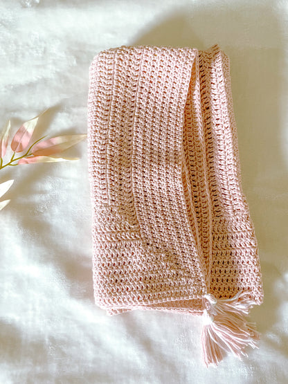 Hand-Crocheted Organic Cotton Baby Blanket