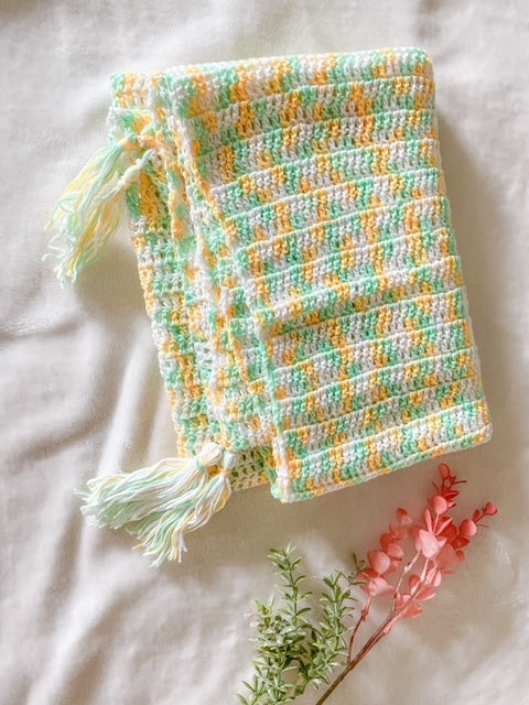 Hand-Crocheted Bamboo and Organic Cotton Baby Blanket