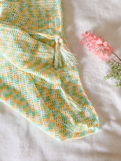 Hand-Crocheted Bamboo and Organic Cotton Baby Blanket