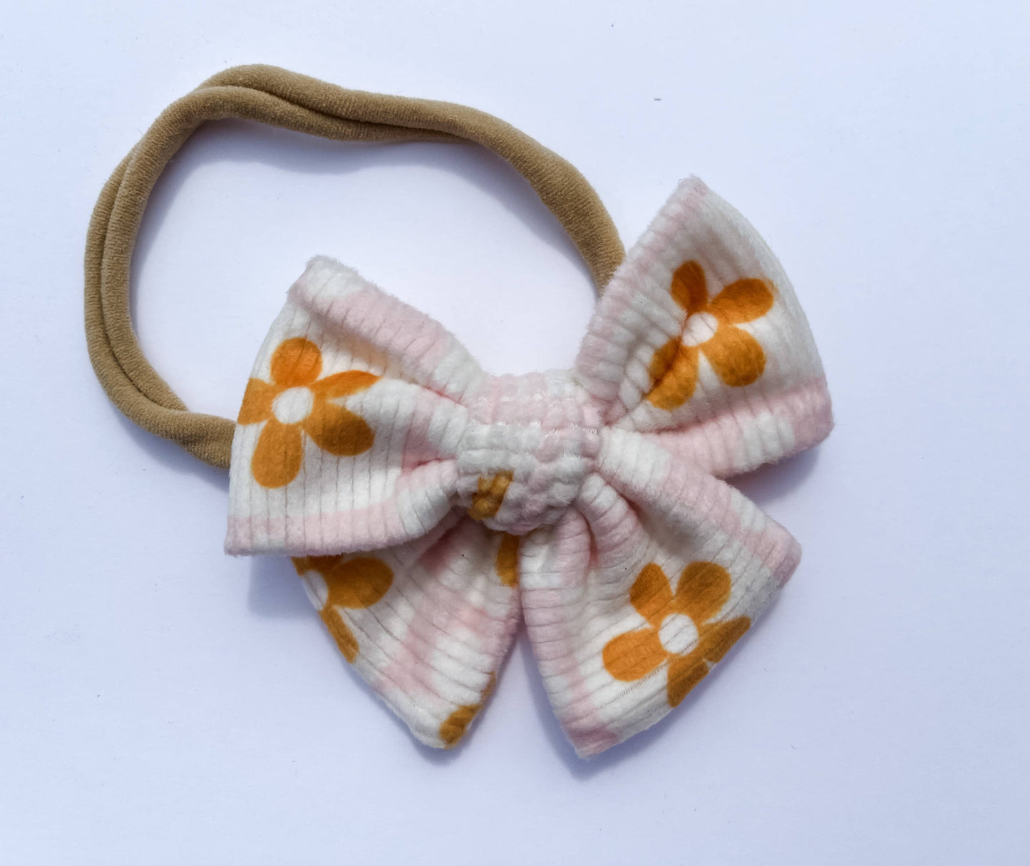 Baby Swaddle Blanket and Bow: Floral Checkerboard / Swaddle + Bow