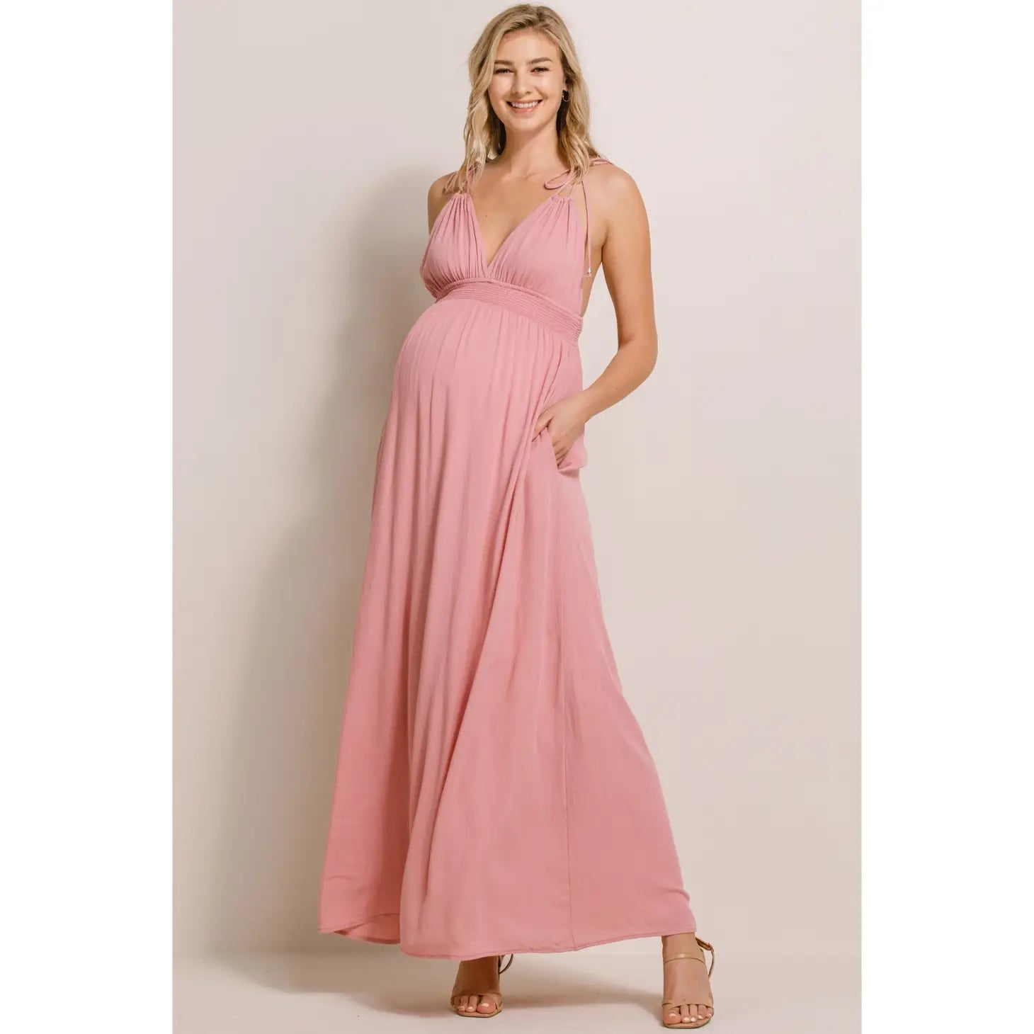 Spaghetti Strap Maternity Dress