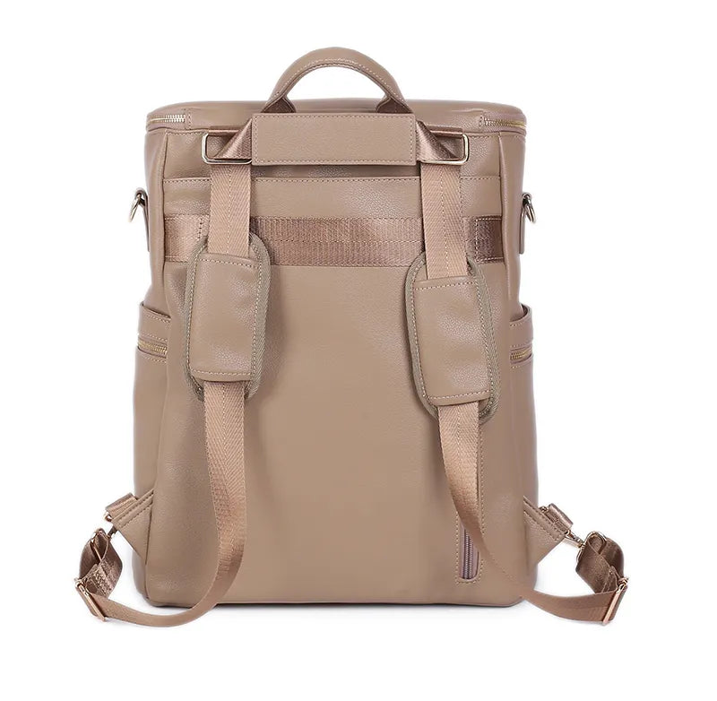 The Orchid Diaper Backpack Bundle - Luxury Vegan Leather Diaper Bag Backpack Set