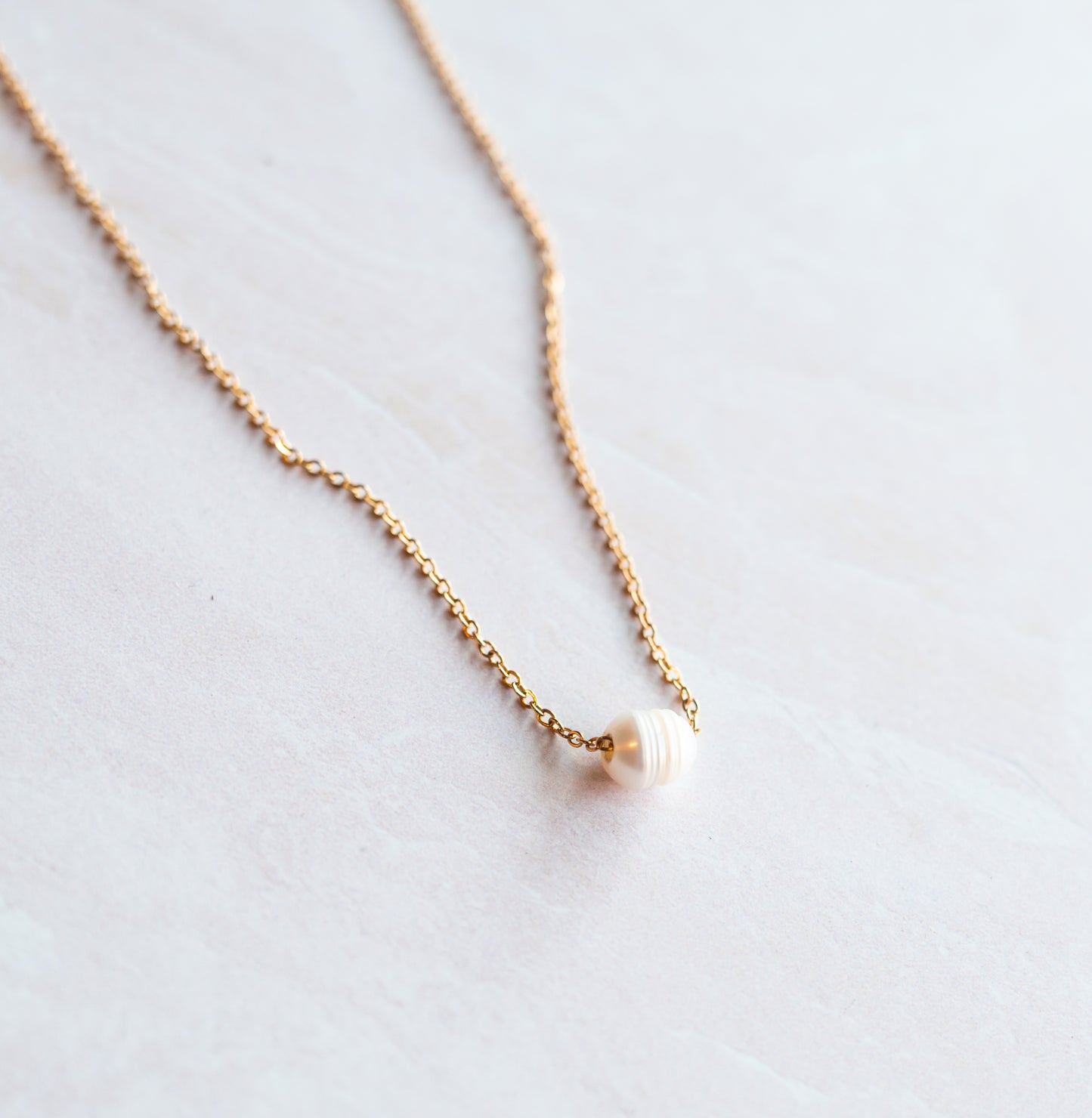 Raw freshwater pearl dainty necklace