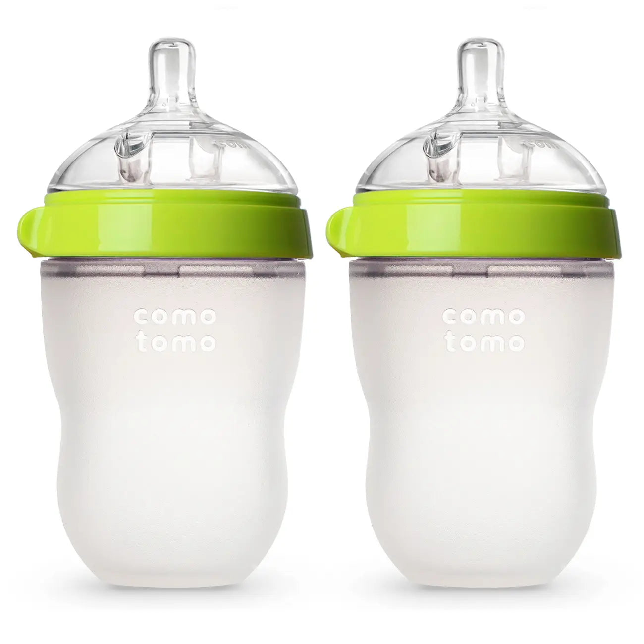 Silicone Baby Bottle Twin Pack / Comotomo Bottles - Green 8oz