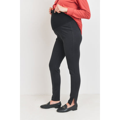 Slim Leg Stretchy Versatile Maternity Pants - Black